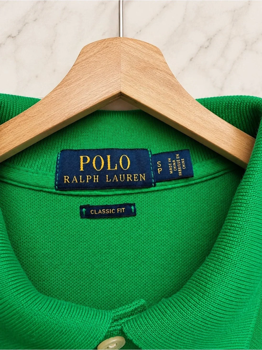 Polo Ralph Lauren Classic Fit Green Polo Shirt Purple Pony Men’s Size S